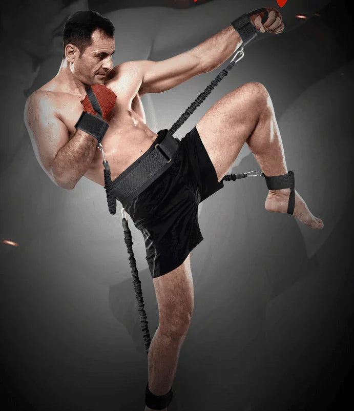Resistance Elastic Boxing Gloves Crossfit Training Belt Leg Strength and Agility Training Strap for Football Basketball Taekwondo - Anam Online