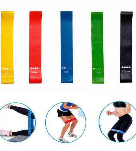 Yoga Resistance Rubber Bands Indoor Outdoor Fitness Equipment 0.35mm-1.1mm Pilates Sport Training Workout Elastic Bands - Anam Online