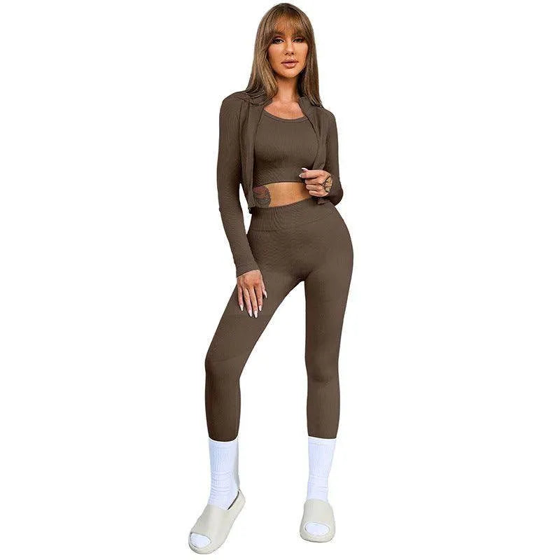 New Solid Color Sleeveless Sports Suit Women - Anam Online