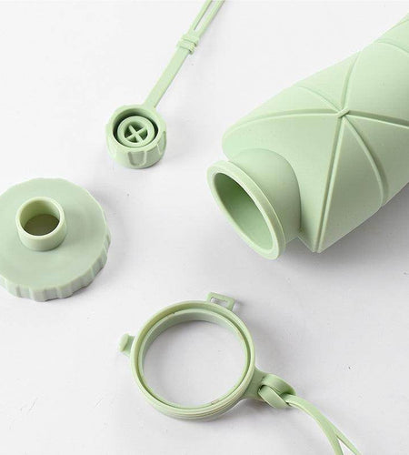600ml Folding Silicone Water Bottle Sports Water Bottle Outdoor Travel Portable Water Cup Running Riding Camping Hiking Kettle - Anam Online