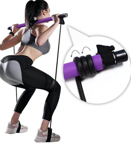 Fitness Yoga Pilates Bar Portable Gym Accessories Sport Elastic Bodybuilding Resistance Bands For Home Trainer Workout Equipment - Anam Online