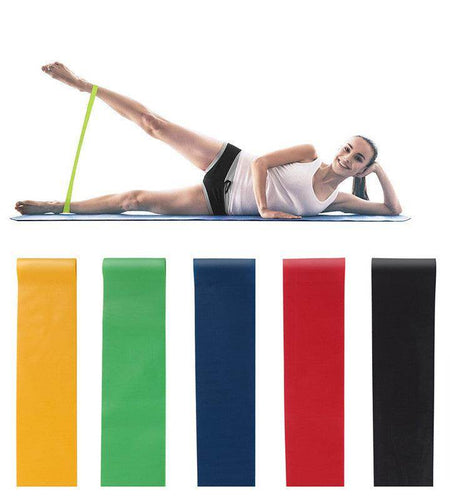 5 Level Resistance Rubber Bands Yoga Training Elastic Bands - Anam Online