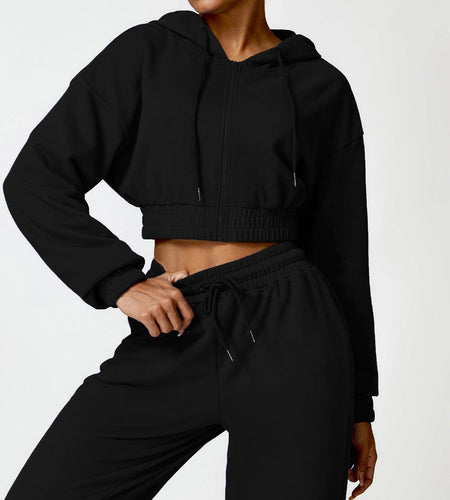 Warm And Loose Long Sleeve Sweater Coat Zipper - Anam Online