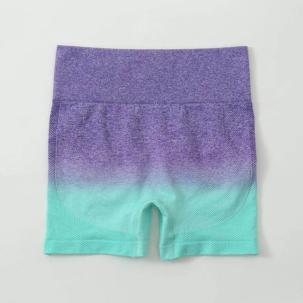 Striped Yoga Shorts High Waist Hip-lifting Tight Pants For Women Running Fitness Sports Leggings - Anam Online