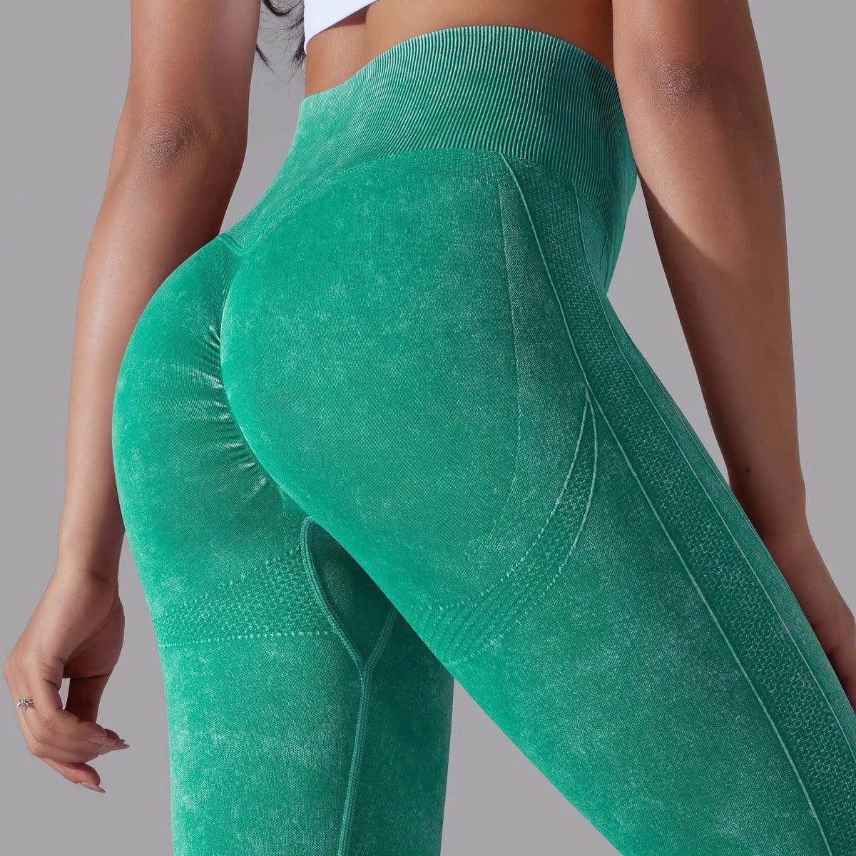 Knitted Seamless Yoga Pants Running Sports Fitness High Waist Butt Lifting Leggings Women Clothing - Anam Online
