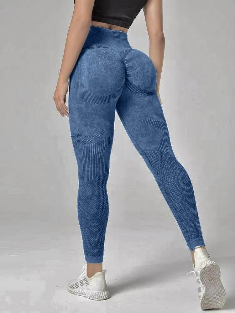 Hollow Design Seamless Leggings High Waist Hip Lifting Running Sports Fitness Yoga Pants Fashion Women Clothing - Anam Online