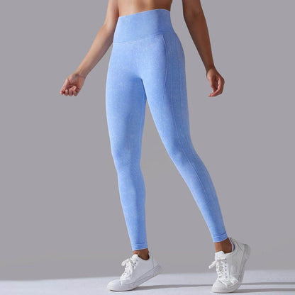 Knitted Seamless Yoga Pants Running Sports Fitness High Waist Butt Lifting Leggings Women Clothing - Anam Online