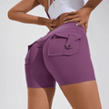 High Waist Hip Lifting Shorts With Pockets Quick Dry Yoga Fitness Sports Pants Summer Women Clothes - Anam Online