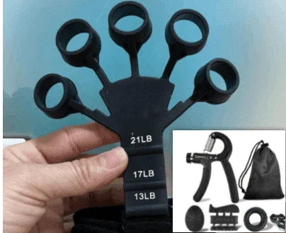 Silicone Grip Device Stretcher Finger Gripper Strength Trainer Strengthen Rehabilitation Training - Anam Online