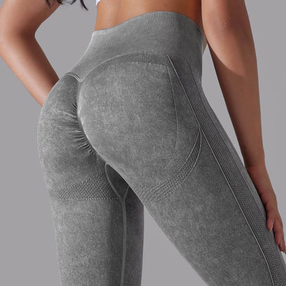 Knitted Seamless Yoga Pants Running Sports Fitness High Waist Butt Lifting Leggings Women Clothing - Anam Online