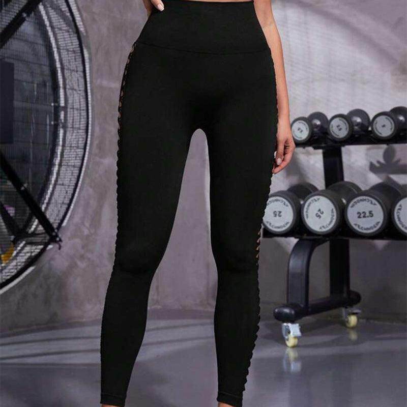 Hollow Tie Dye Printed Yoga Pants High Waist Butt Lift Seamless Sports Gym Fitness Leggings Slim Pants For Women Tight Trousers - Anam Online