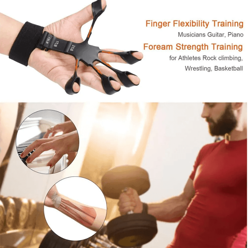 Silicone Grip Device Stretcher Finger Gripper Strength Trainer Strengthen Rehabilitation Training - Anam Online