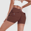 High Waist Hip Lifting Shorts With Pockets Quick Dry Yoga Fitness Sports Pants Summer Women Clothes - Anam Online