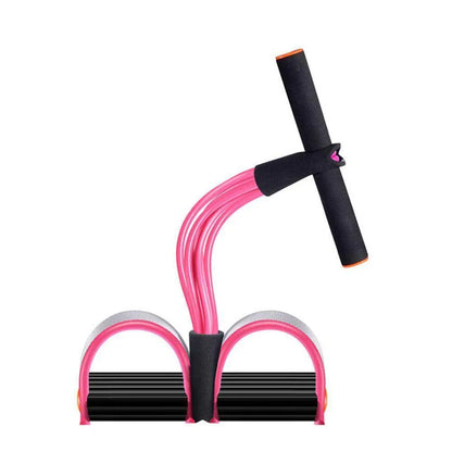 Natural Latex Foot Pedal Elastic Pull Rope with Handle Fitness Equipment Bodybuilding Expander - Anam Online