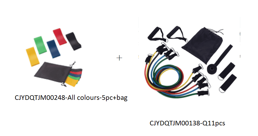 5 Level Resistance Rubber Bands Yoga Training Elastic Bands - Anam Online