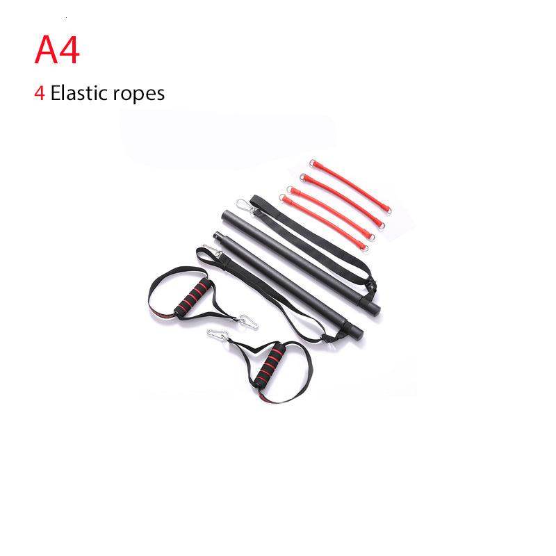 Body Workout Trainer Bar with Resistance Bands Rubber Buckles - Anam Online