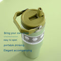 Portable Car Cup Stainless Steel Cup Travel Sports Water Bottle With Handle Cover Coffee Tumbler Cup - Anam Online