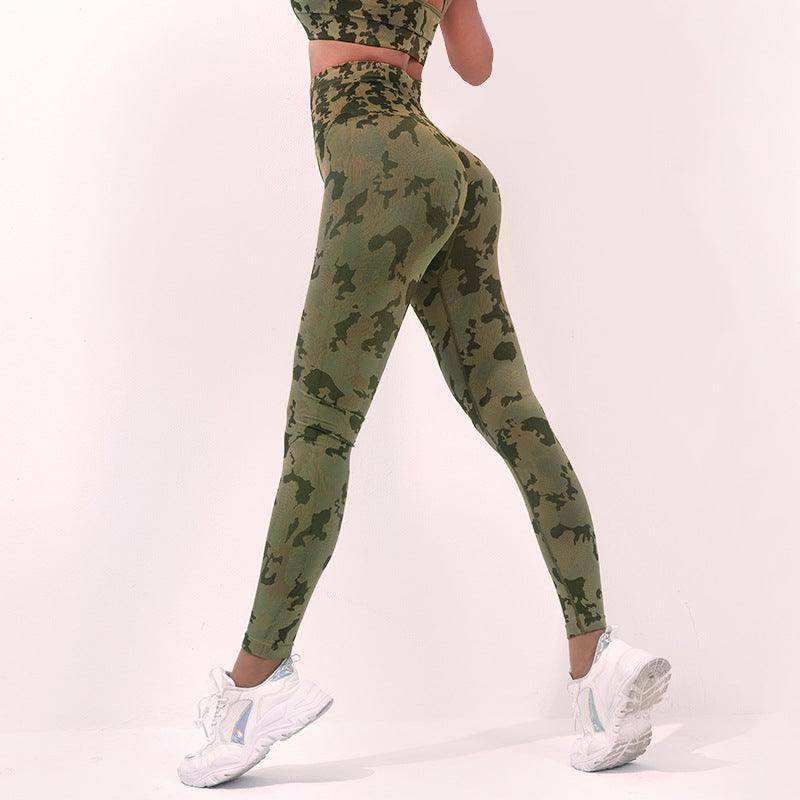 Fashion Camouflage High-Waist Yoga Pants | Seamless Leggings for Women – Stretch, Butt Lift & Fitness Ready - Anam Online