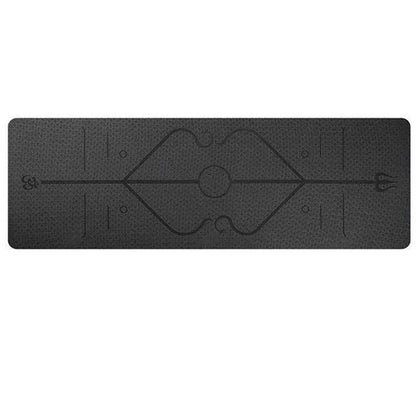 Non Slip TPE Yoga Mat Position Line Beginner - Anam Online