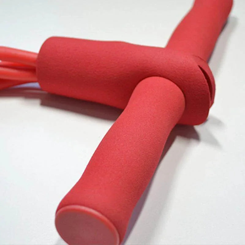 Natural Latex Foot Pedal Elastic Pull Rope with Handle Fitness Equipment Bodybuilding Expander - Anam Online