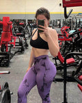 Tie Dye Leggings Women Fitness Yoga Pants Seamless Push Up Workout Tights Gym Sports Legging - Anam Online