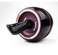 Black and purple ab roller on a white background