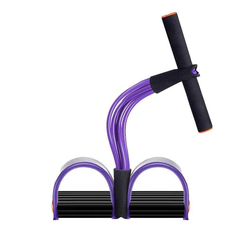 Natural Latex Foot Pedal Elastic Pull Rope with Handle Fitness Equipment Bodybuilding Expander - Anam Online