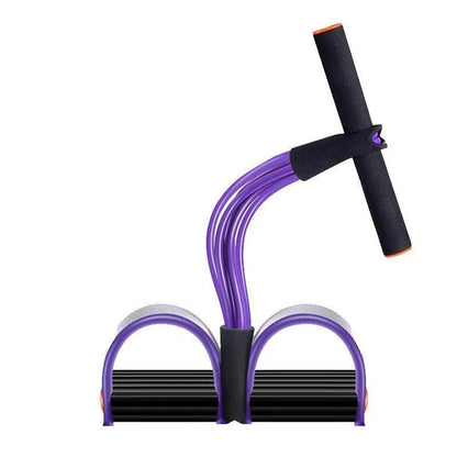 Natural Latex Foot Pedal Elastic Pull Rope with Handle Fitness Equipment Bodybuilding Expander - Anam Online