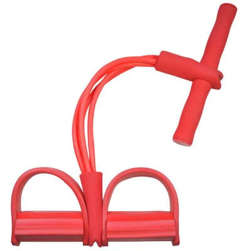 Natural Latex Foot Pedal Elastic Pull Rope with Handle Fitness Equipment Bodybuilding Expander - Anam Online
