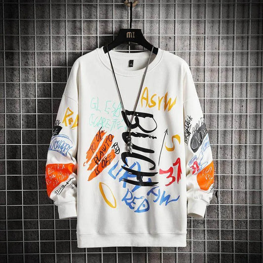 SingleRoad Mens Crewneck Sweatshirt Men Harajuku Oversized Japanese Streetwear Hip Hop Black Hoodie Men Sweatshirts Hoodies - Anam Online