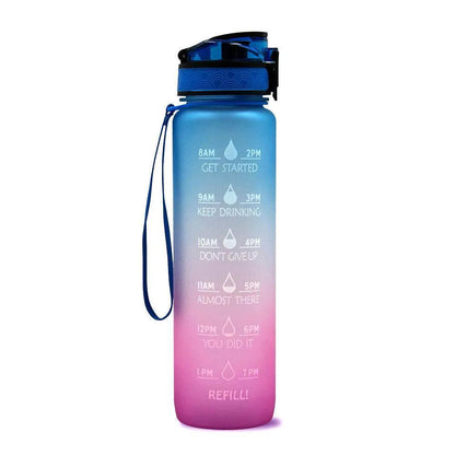1L Tritan Water Bottle With Time Marker Bounce Cover Motivational Water Bottle Cycling Leakproof Cup For Sports Fitness Bottles - Anam Online