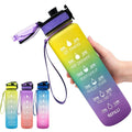 1L Tritan Water Bottle With Time Marker Bounce Cover Motivational Water Bottle Cycling Leakproof Cup For Sports Fitness Bottles - Anam Online