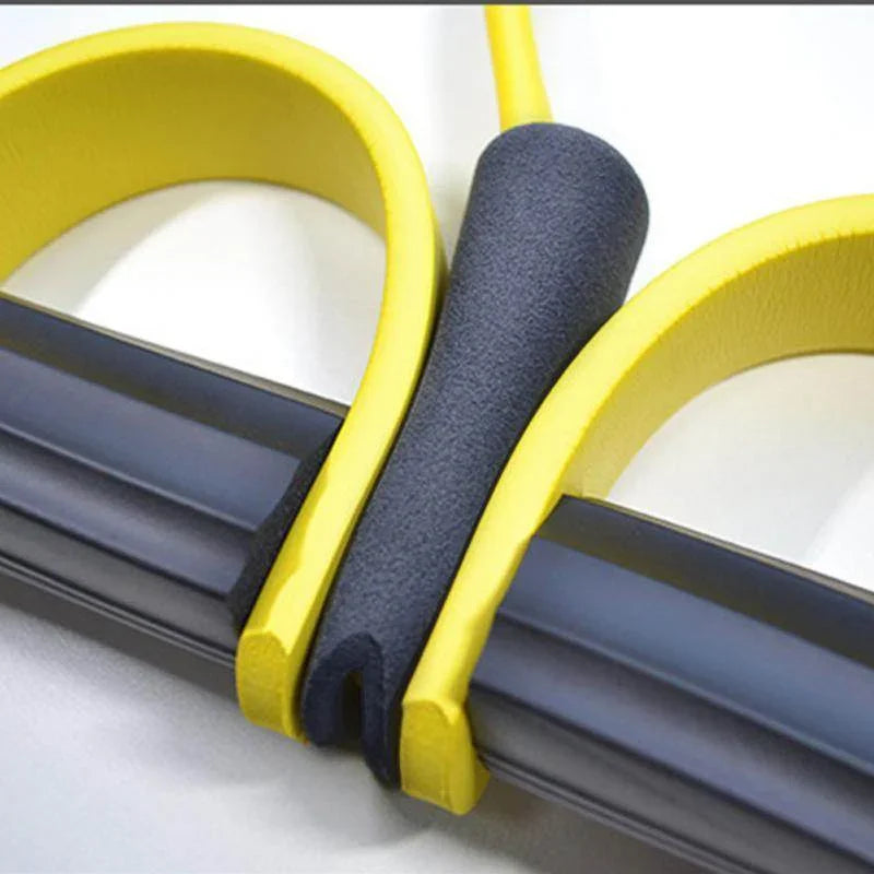 Natural Latex Foot Pedal Elastic Pull Rope with Handle Fitness Equipment Bodybuilding Expander - Anam Online