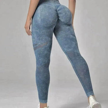Hollow Design Seamless Leggings High Waist Hip Lifting Running Sports Fitness Yoga Pants Fashion Women Clothing - Anam Online
