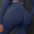 High Waist Seamless Yoga Pants Women's Solid Colour Full Length Leggings Fitness Hip Up Running Sport Gym Legging Outfits - Anam Online