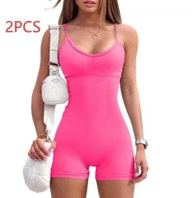 Spaghetti Strap Sports Jumpsuit – Sleek & Comfy Activewear - Anam Online