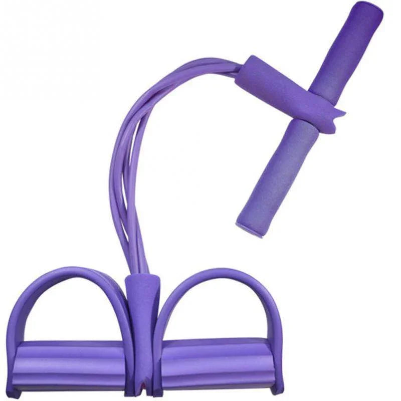 Natural Latex Foot Pedal Elastic Pull Rope with Handle Fitness Equipment Bodybuilding Expander - Anam Online