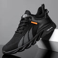 Men's Mesh Shoes Fashion Fly Knit Colour-block Lace-up Sneakers Casual Lightweight Breathable Sports Shoes - Anam Online