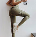 High Waist Leggings with Pockets Workout Gym Legging Scrunch Butt Yoga Pants - Anam Online