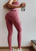 High Waist Leggings with Pockets Workout Gym Legging Scrunch Butt Yoga Pants - Anam Online