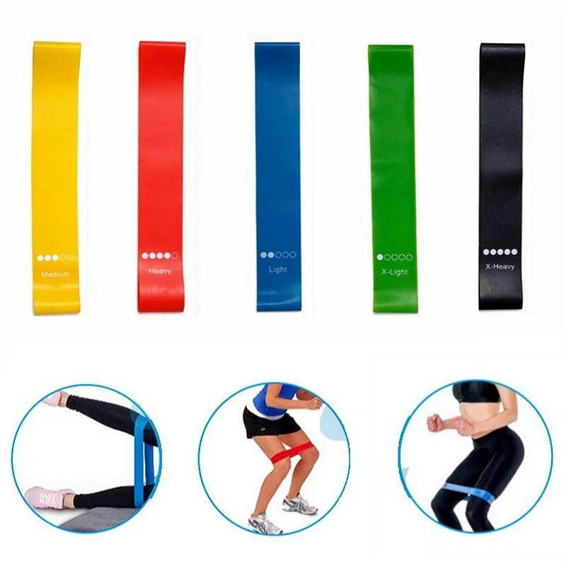 Yoga Resistance Rubber Bands Indoor Outdoor Fitness Equipment 0.35mm-1.1mm Pilates Sport Training Workout Elastic Bands - Anam Online
