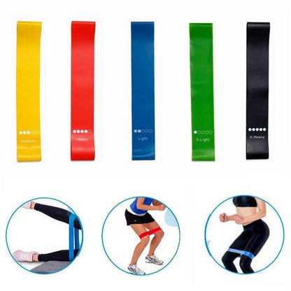 Yoga Resistance Rubber Bands Indoor Outdoor Fitness Equipment 0.35mm-1.1mm Pilates Sport Training Workout Elastic Bands - Anam Online