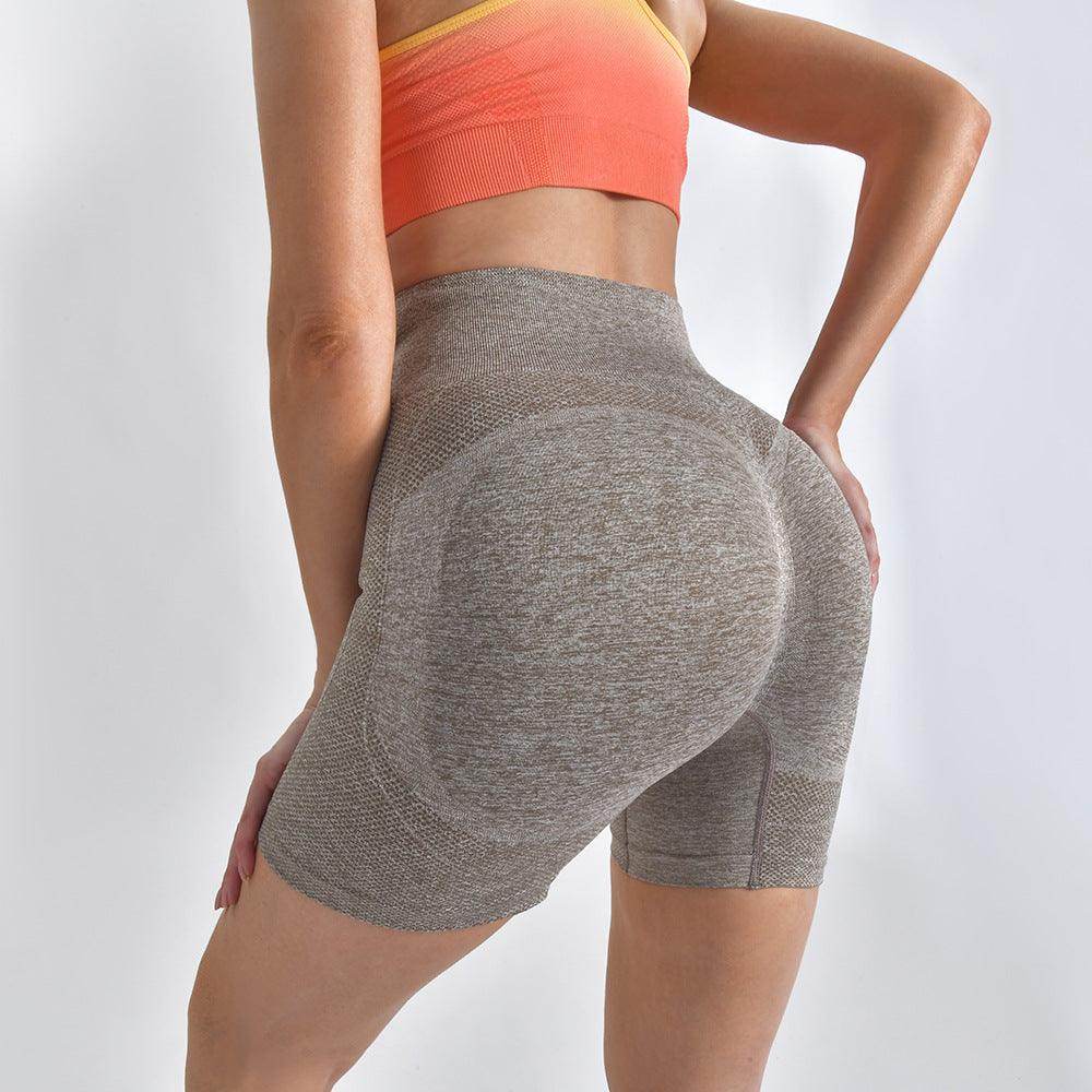 Striped Yoga Shorts High Waist Hip-lifting Tight Pants For Women Running Fitness Sports Leggings - Anam Online
