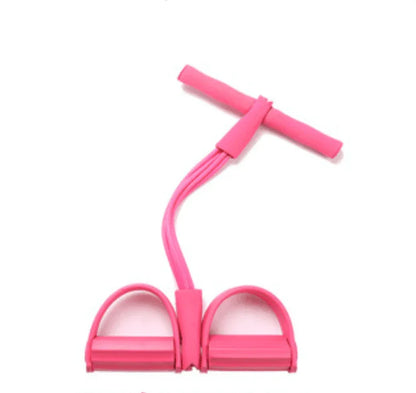 Natural Latex Foot Pedal Elastic Pull Rope with Handle Fitness Equipment Bodybuilding Expander - Anam Online