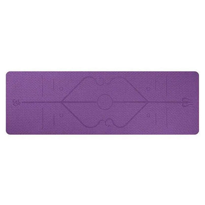 Non Slip TPE Yoga Mat Position Line Beginner - Anam Online