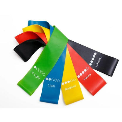 Yoga Resistance Rubber Bands Indoor Outdoor Fitness Equipment 0.35mm-1.1mm Pilates Sport Training Workout Elastic Bands - Anam Online