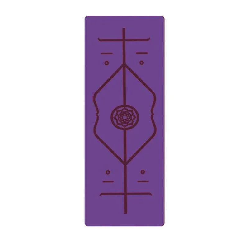 Non Slip TPE Yoga Mat Position Line Beginner - Anam Online