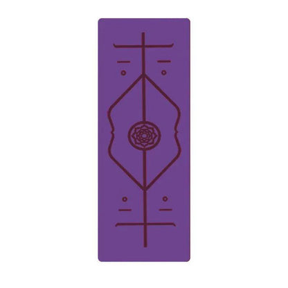 Non Slip TPE Yoga Mat Position Line Beginner - Anam Online