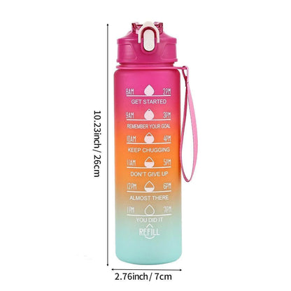 700ml Water Bottle – Frosted Gradient Straw Hydration Cup