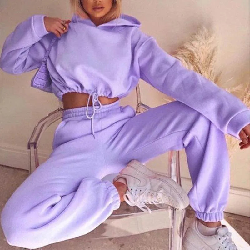 Stylish Jogging Suits for Women - 2 Piece Sweatsuits, Tracksuits, Sexy Long Sleeve Hoodie & Casual Fitness Sportswear - Anam Online